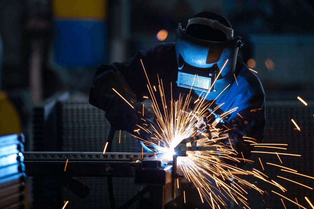 Welder at work
